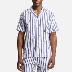 Loungewear|Polo Ralph Lauren Woven Cotton Short Sleeve Bear Pyjama Set - M