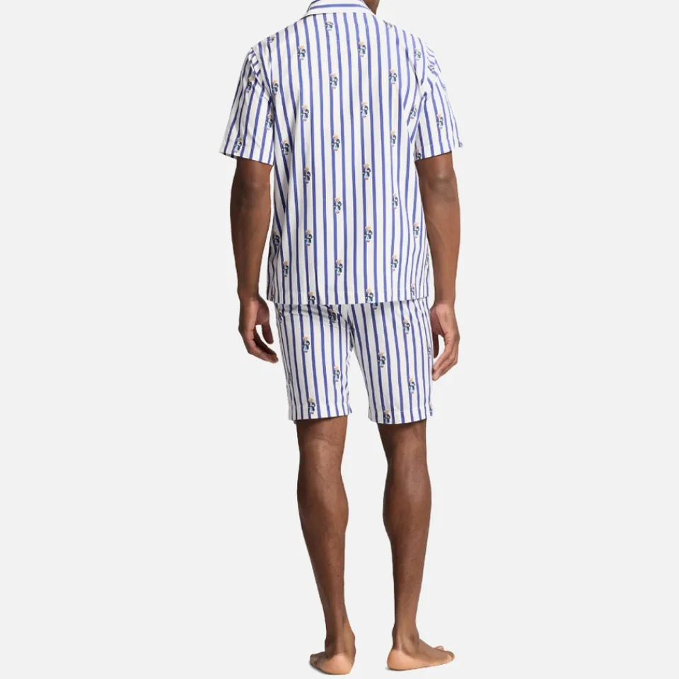 Loungewear|Polo Ralph Lauren Woven Cotton Short Sleeve Bear Pyjama Set - M