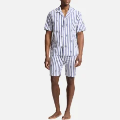 Loungewear|Polo Ralph Lauren Woven Cotton Short Sleeve Bear Pyjama Set - M