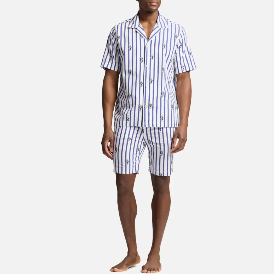 Loungewear|Polo Ralph Lauren Woven Cotton Short Sleeve Bear Pyjama Set - M