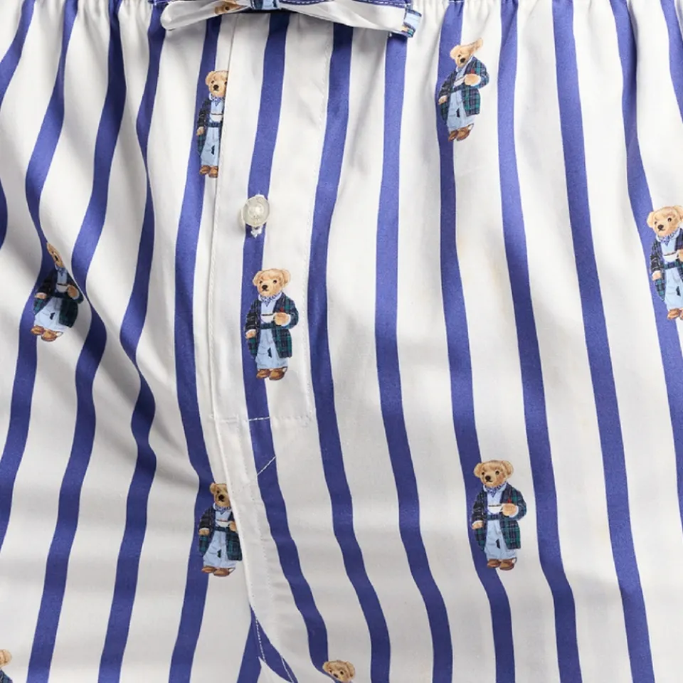 Loungewear|Polo Ralph Lauren Woven Cotton Short Sleeve Bear Pyjama Set - M
