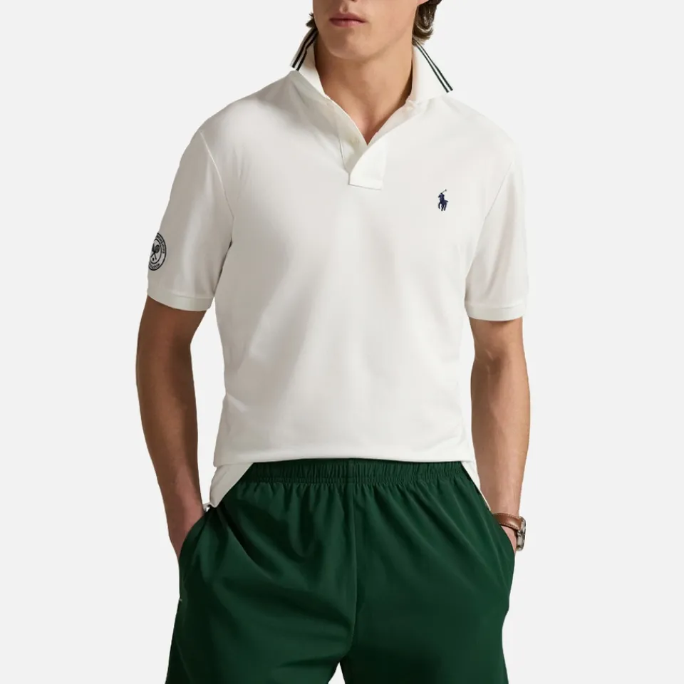 Polo Shirts|Dr. Martens Polo Ralph Lauren x Wimbledon Cotton Mesh Polo Shirt - M
