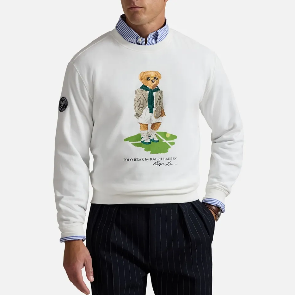 Sweatshirts|Dr. Martens Polo Ralph Lauren x Wimbledon Bear Cotton-Blend Fleece Jumper - XL