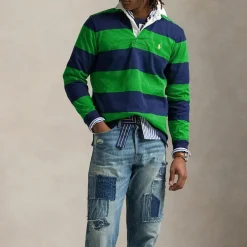 T-Shirts|T-Shirts|Polo Ralph Lauren Yarn-Dyed Cotton-Jersey Rugby Top - S