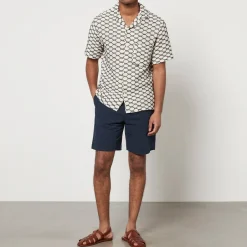 Shirts|Shirts|Fred Perry Portuguese Flannel Net Embroidered Cotton-Blend Shirt - S