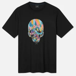 T-Shirts|T-Shirts|PS Paul Smith Skull Organic Cotton-Jersey T-Shirt - Black - S