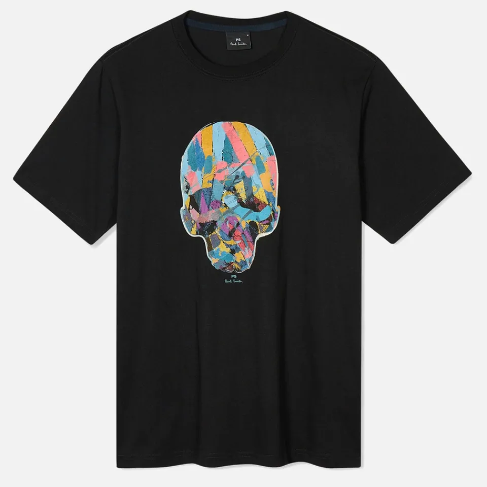T-Shirts|T-Shirts|PS Paul Smith Skull Organic Cotton-Jersey T-Shirt - Black - S