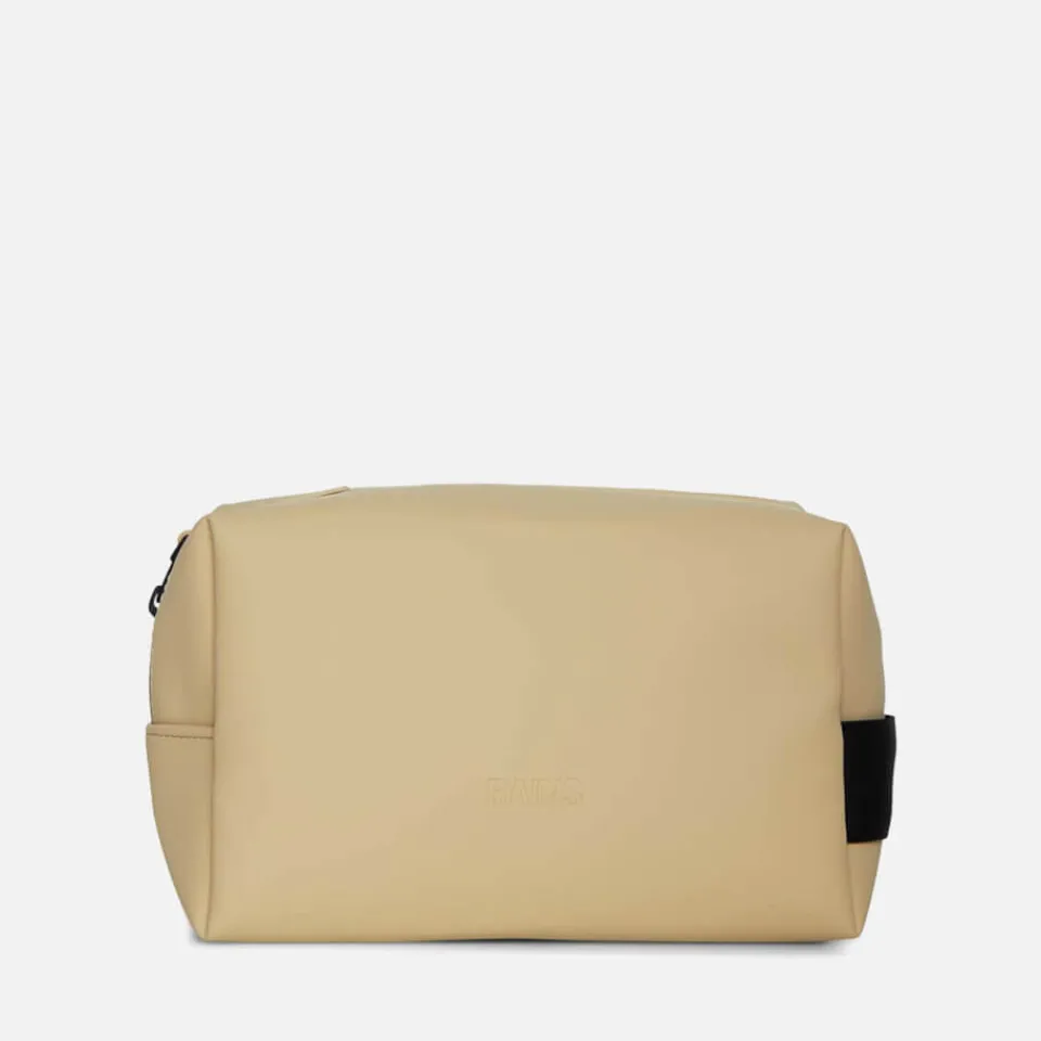 Bags|RAINS Logo Faux Leather Wash Bag