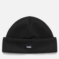 Hats|Ganni RAINS Rib-Knit Fleece-Lined Beanie