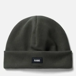 Hats|RAINS Rib-Knit Fleece-Lined Beanie
