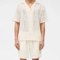 Shirts|Shirts|REPRESENT All Over Cotton-Blend Crochet Shirt - S