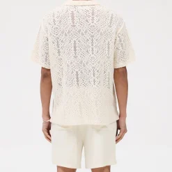Shirts|Shirts|REPRESENT All Over Cotton-Blend Crochet Shirt - S