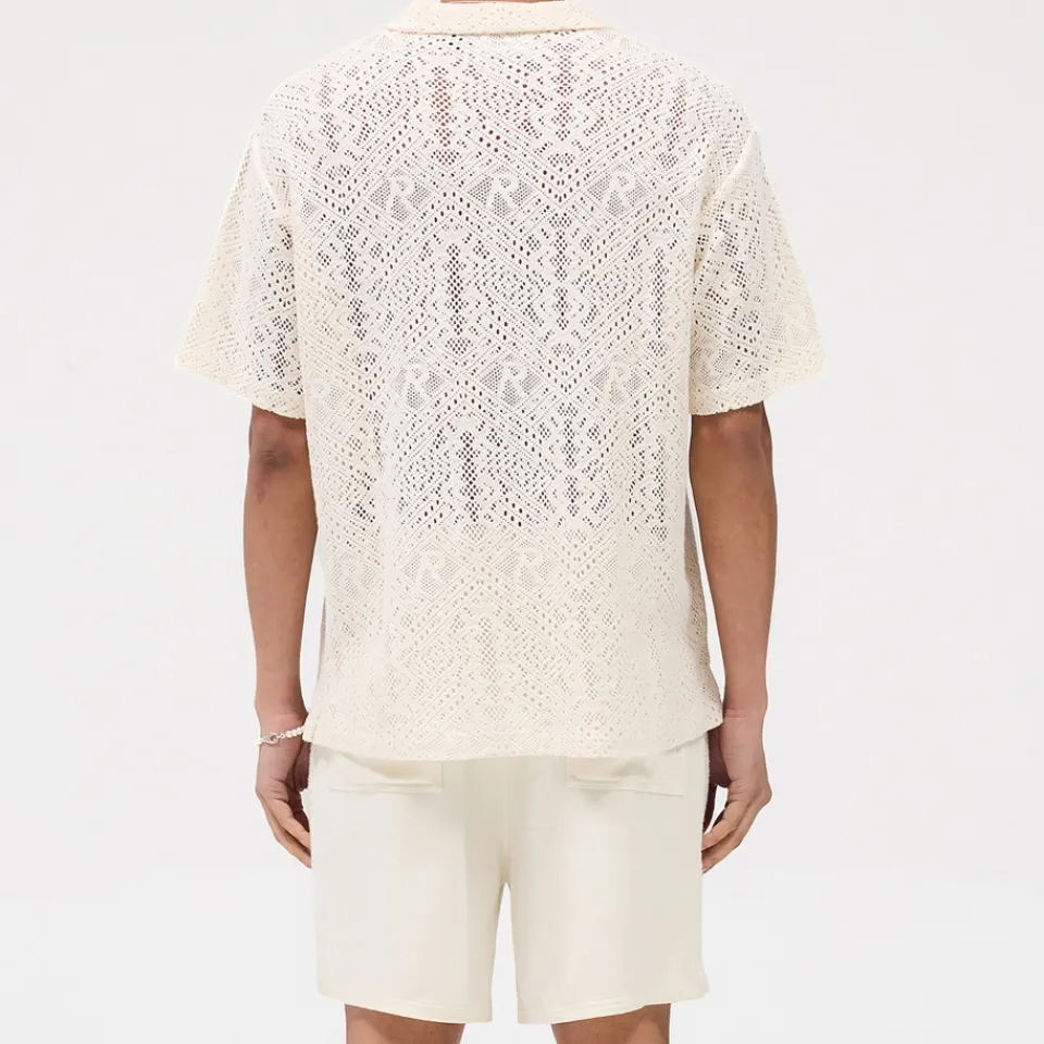 Shirts|Shirts|REPRESENT All Over Cotton-Blend Crochet Shirt - S