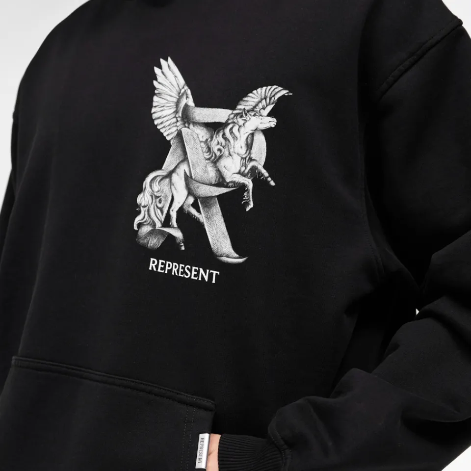 Sweatshirts|REPRESENT Elegance In Motion Cotton-Jersey Hoodie - XS