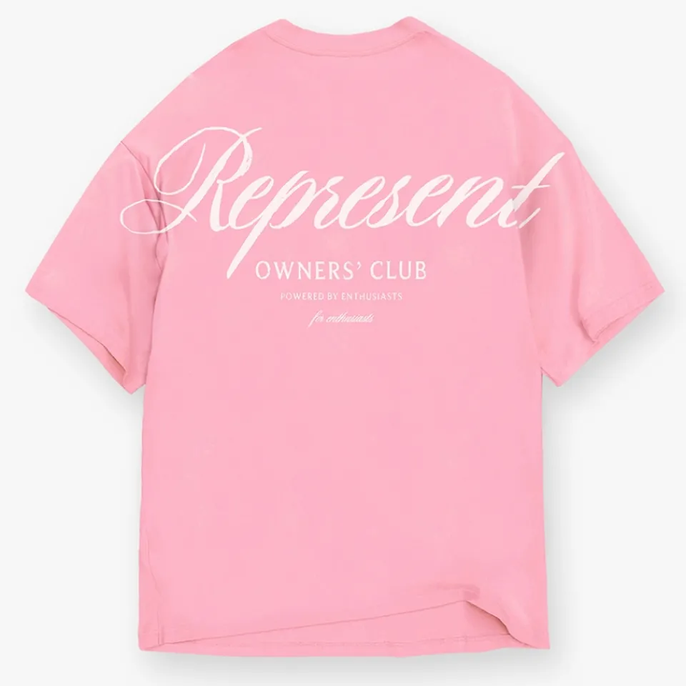 T-Shirts|T-Shirts|PS Paul Smith REPRESENT Men's Owners Club Script T-Shirt - Pink - S