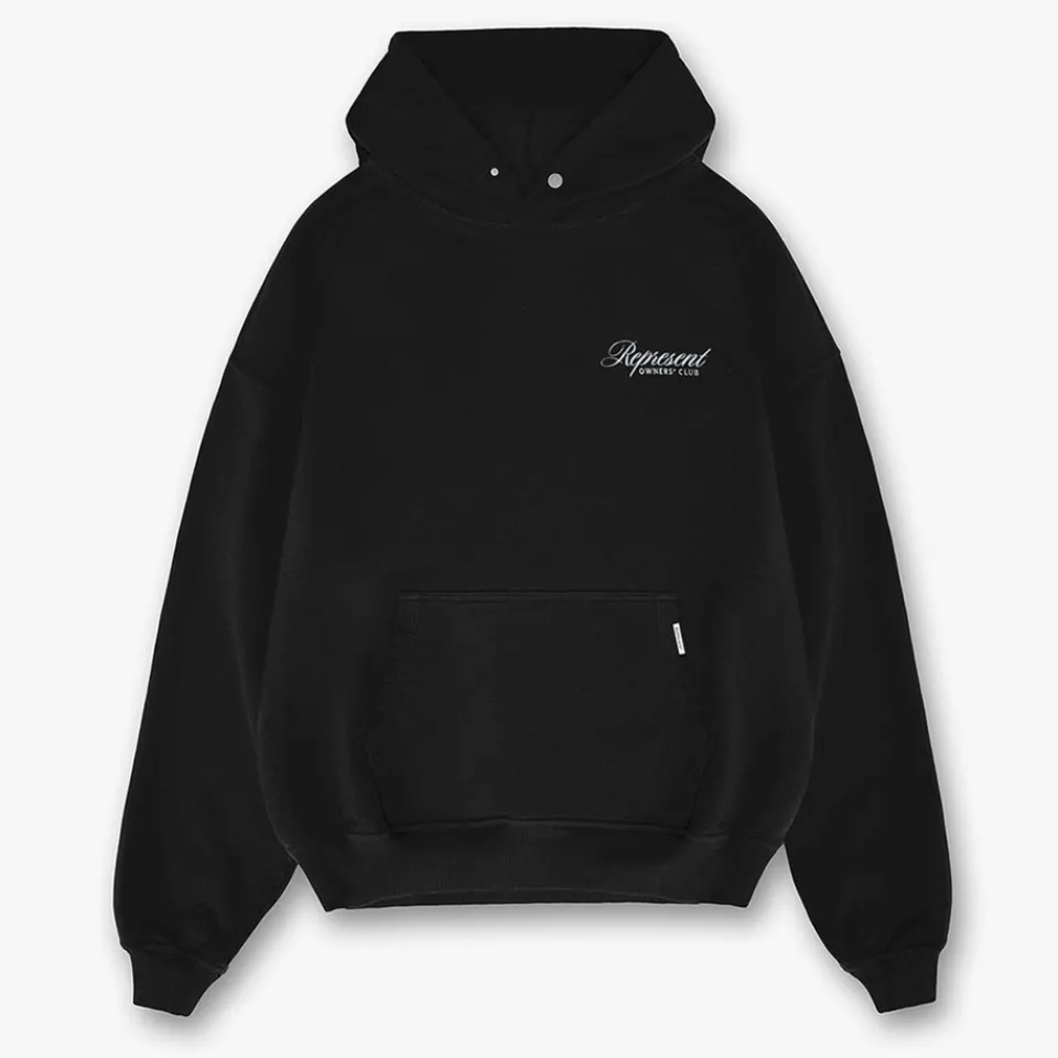 Loungewear|Sweatshirts|REPRESENT Owner's Club Script Cotton-Jersey Hoodie - XS