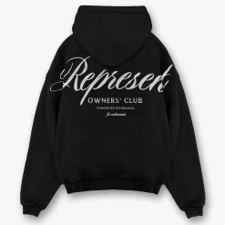 Loungewear|Sweatshirts|REPRESENT Owner's Club Script Cotton-Jersey Hoodie - XS