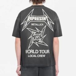 Loungewear|T-Shirts|REPRESENT x Metallica 40 Year Anniversary Cotton-Blend T-Shirt - S