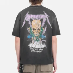 T-Shirts|T-Shirts|AMI REPRESENT x Metallica Justice Cotton-Blend Jersey T-Shirt - S