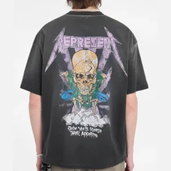 T-Shirts|T-Shirts|AMI REPRESENT x Metallica Justice Cotton-Blend Jersey T-Shirt - S