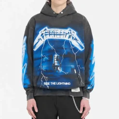 Sweatshirts|REPRESENT x Metallica Ride the Lightning Cotton-Jersey Hoodie - S