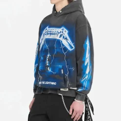 Sweatshirts|REPRESENT x Metallica Ride the Lightning Cotton-Jersey Hoodie - S