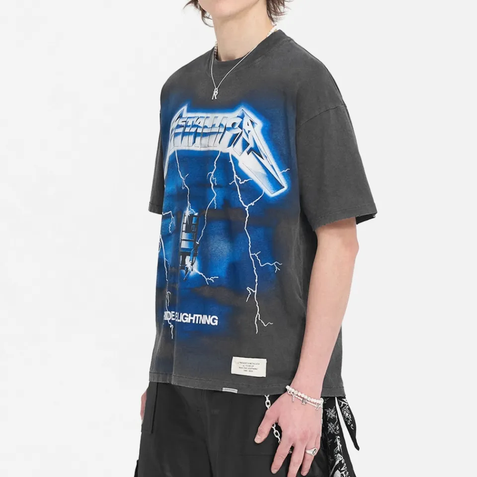 T-Shirts|T-Shirts|REPRESENT x Metallica Ride The Lightning Cotton-Blend T-Shirt - S