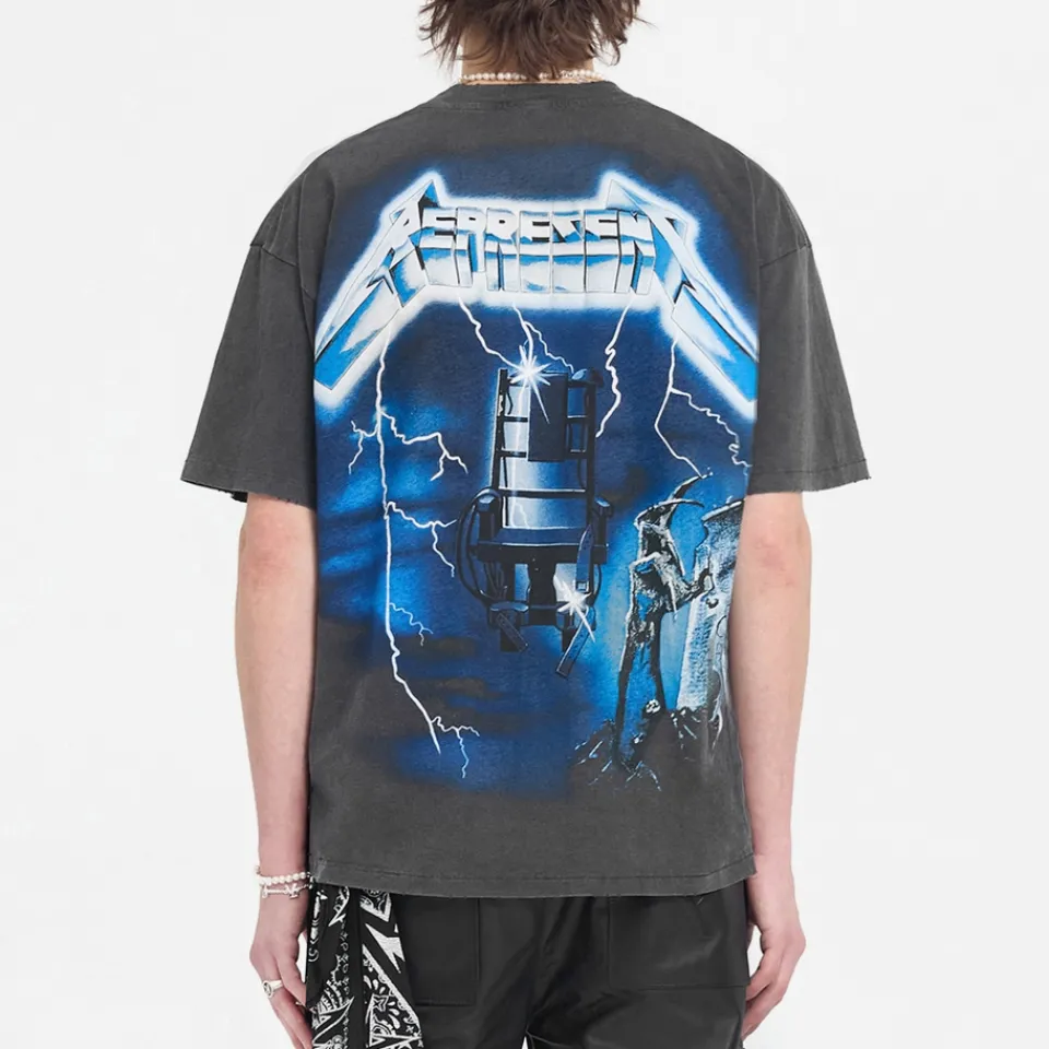 T-Shirts|T-Shirts|REPRESENT x Metallica Ride The Lightning Cotton-Blend T-Shirt - S