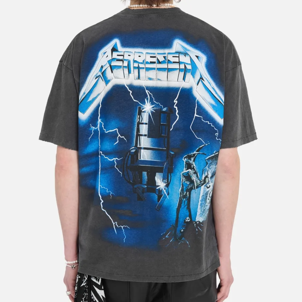 T-Shirts|T-Shirts|REPRESENT x Metallica Ride The Lightning Cotton-Blend T-Shirt - S
