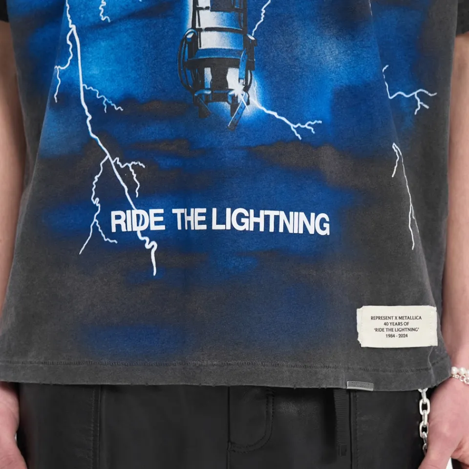 T-Shirts|T-Shirts|REPRESENT x Metallica Ride The Lightning Cotton-Blend T-Shirt - S