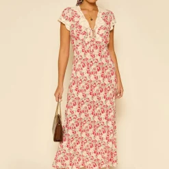 Dresses|Dresses|RIXO Amari Tulip Fields Floral-Print Crepe De Chine Dress - UK 12