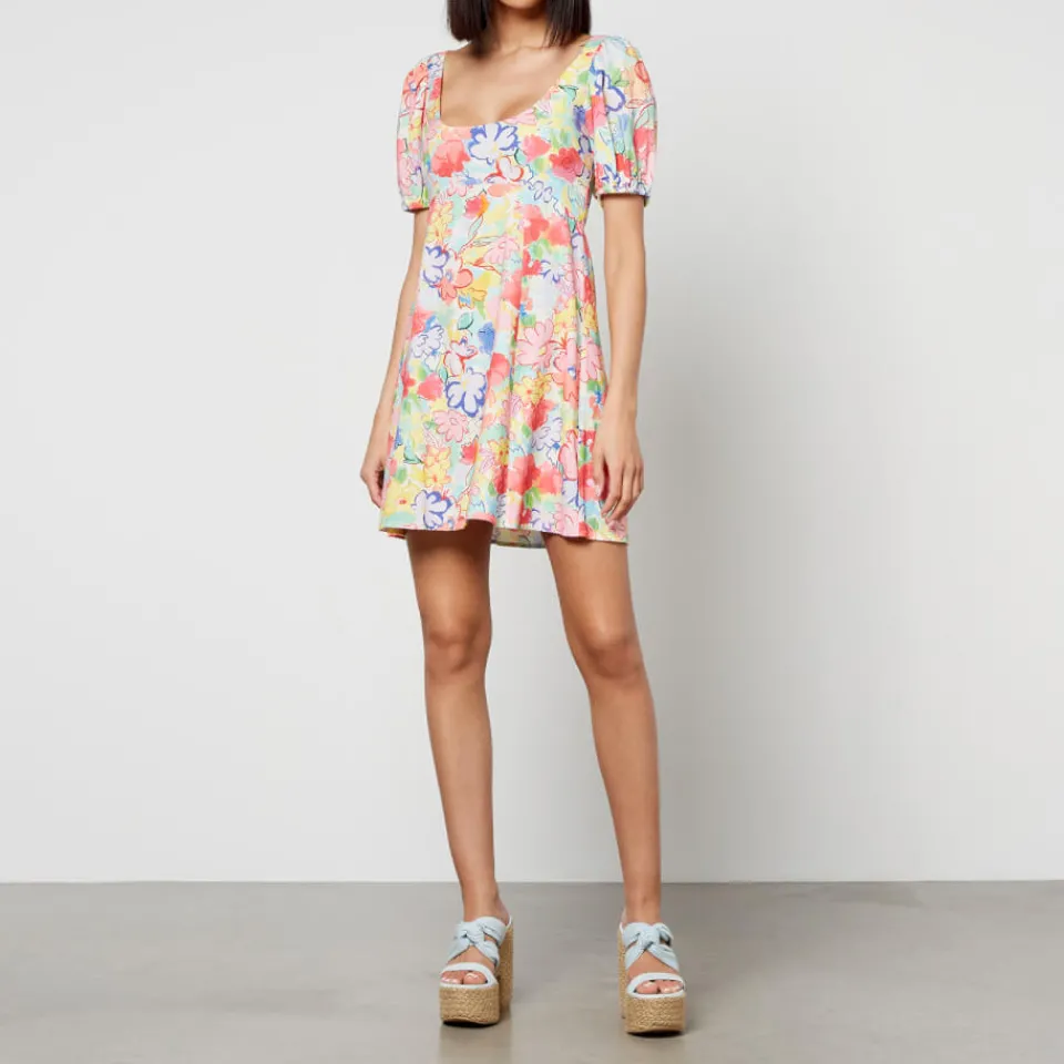 Dresses|Dresses|RIXO Anandi Floral-Print Woven Mini Dress - UK 16