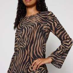 Dresses|Dresses|De La Vali RIXO Animal-Print Ridley Silk Dress - UK 6