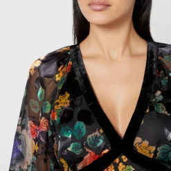 Dresses|Dresses|RIXO Ayla Floral-Print Chiffon Midi Dress - UK 6