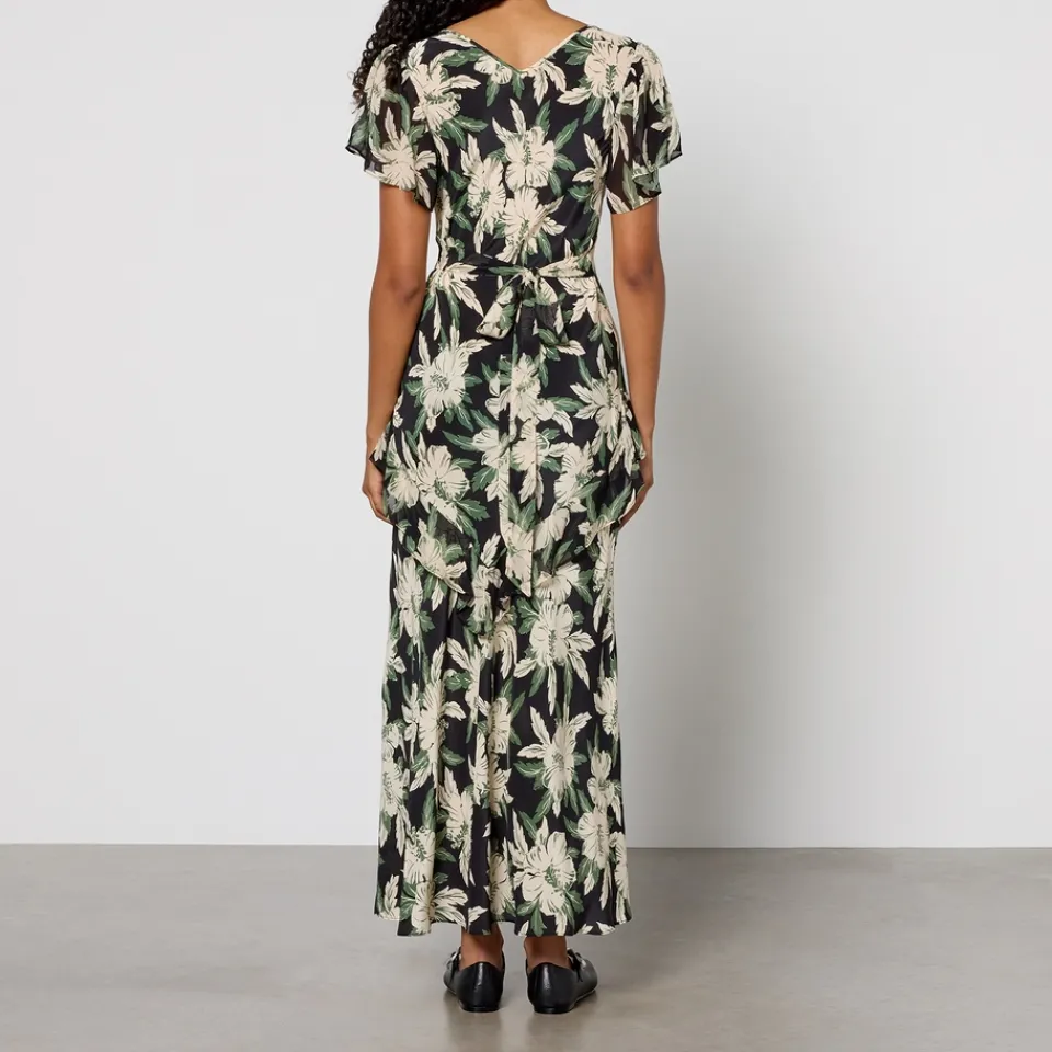 Dresses|Dresses|RIXO Evie Floral-Print Silk Midi Dress - UK 6