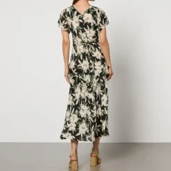 Dresses|Dresses|RIXO Evie Floral-Print Silk Midi Dress - UK 6