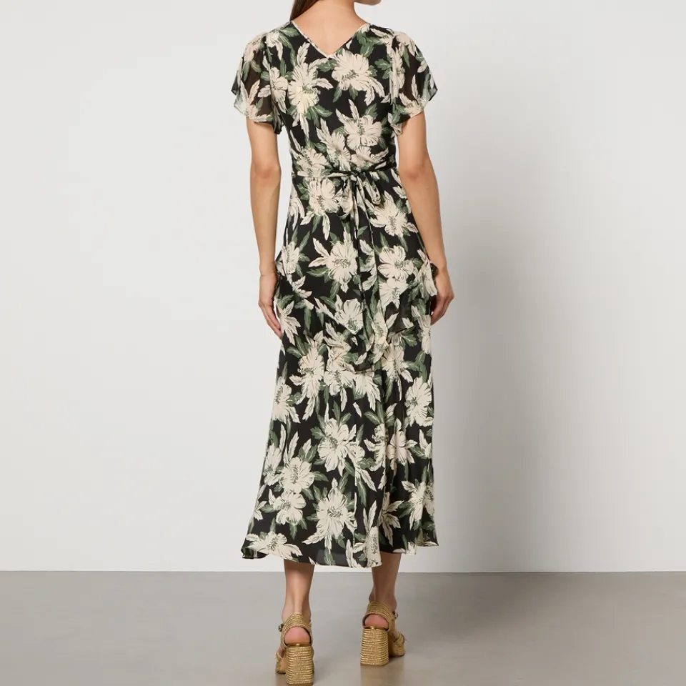 Dresses|Dresses|RIXO Evie Floral-Print Silk Midi Dress - UK 6