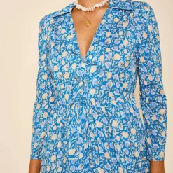 Dresses|Dresses|Ganni Rixo Franchi Floral-Print Cotton-Voile Dress - UK 6