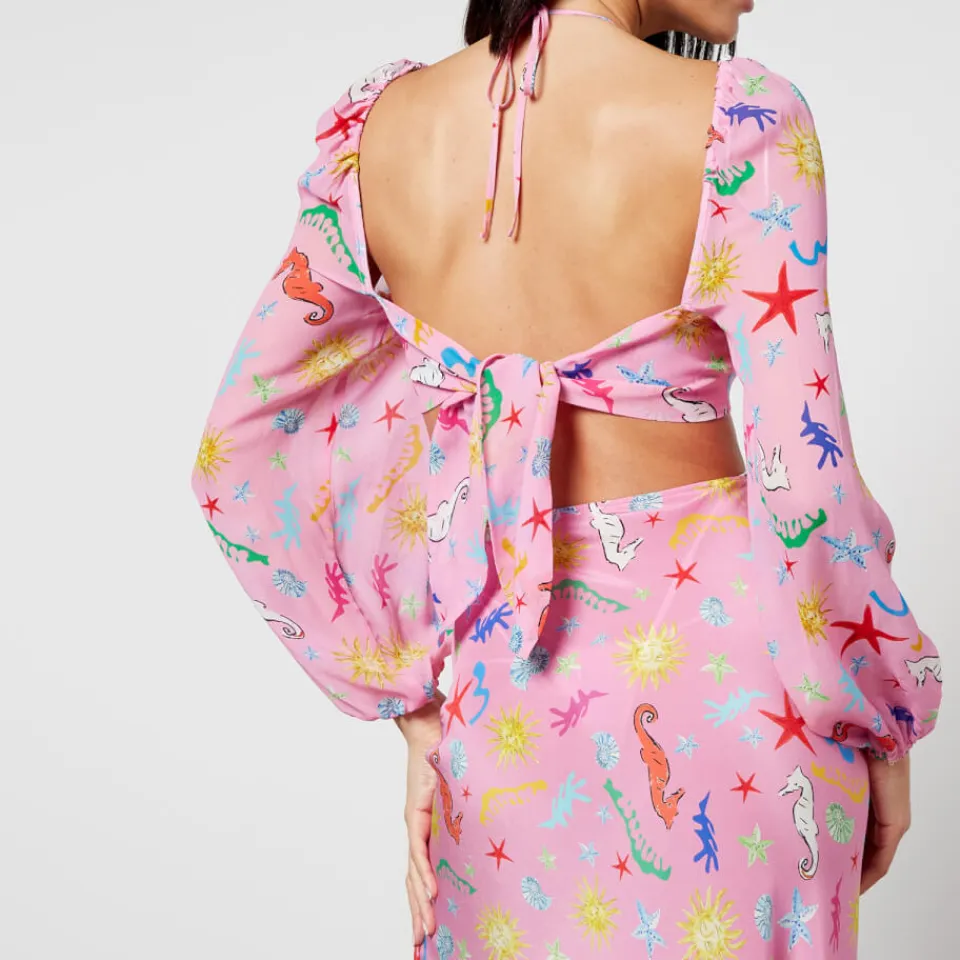Dresses|Dresses|RIXO Kamilla Printed Silk-Chiffon Midi Dress - UK 8