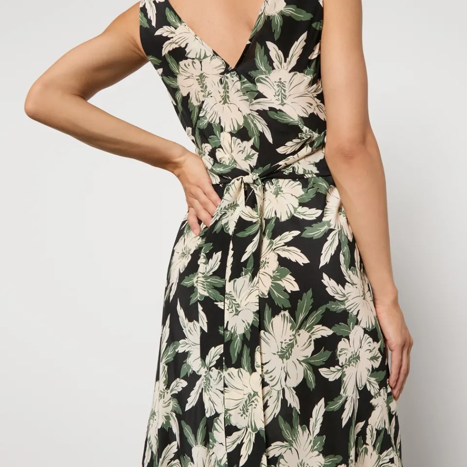 Dresses|Dresses|ROTATE Birger Christensen RIXO Lauriane Floral-Print Silk Midi Dress - UK 6