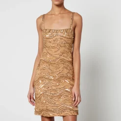Dresses|Dresses|De La Vali Rixo Leo 2 Embellished Georgette Mini Dress - UK 12