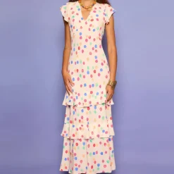 Dresses|Dresses|RIXO Meena Shell-Print Crepe Maxi Dress - UK 6