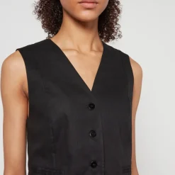 Jackets|Coats|Dr. Martens RIXO Norah Linen-Blend Waistcoat - UK 16
