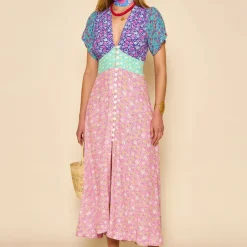 Dresses|Dresses|RIXO Novara Floral-Print Crepe Dress - UK 8