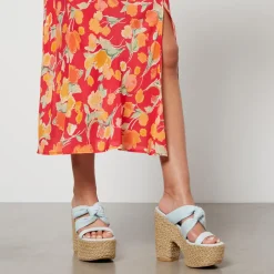 Dresses|Dresses|RIXO Olimani Floral-Print Chiffon Midi Dress - UK 6