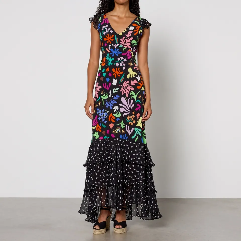 Dresses|Dresses|RIXO Ossy 2 Silk Midi Dress - UK 10