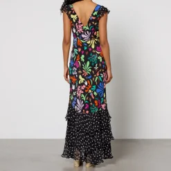 Dresses|Dresses|RIXO Ossy 2 Silk Midi Dress - UK 10