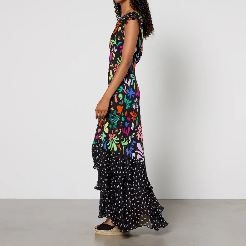 Dresses|Dresses|RIXO Ossy 2 Silk Midi Dress - UK 10