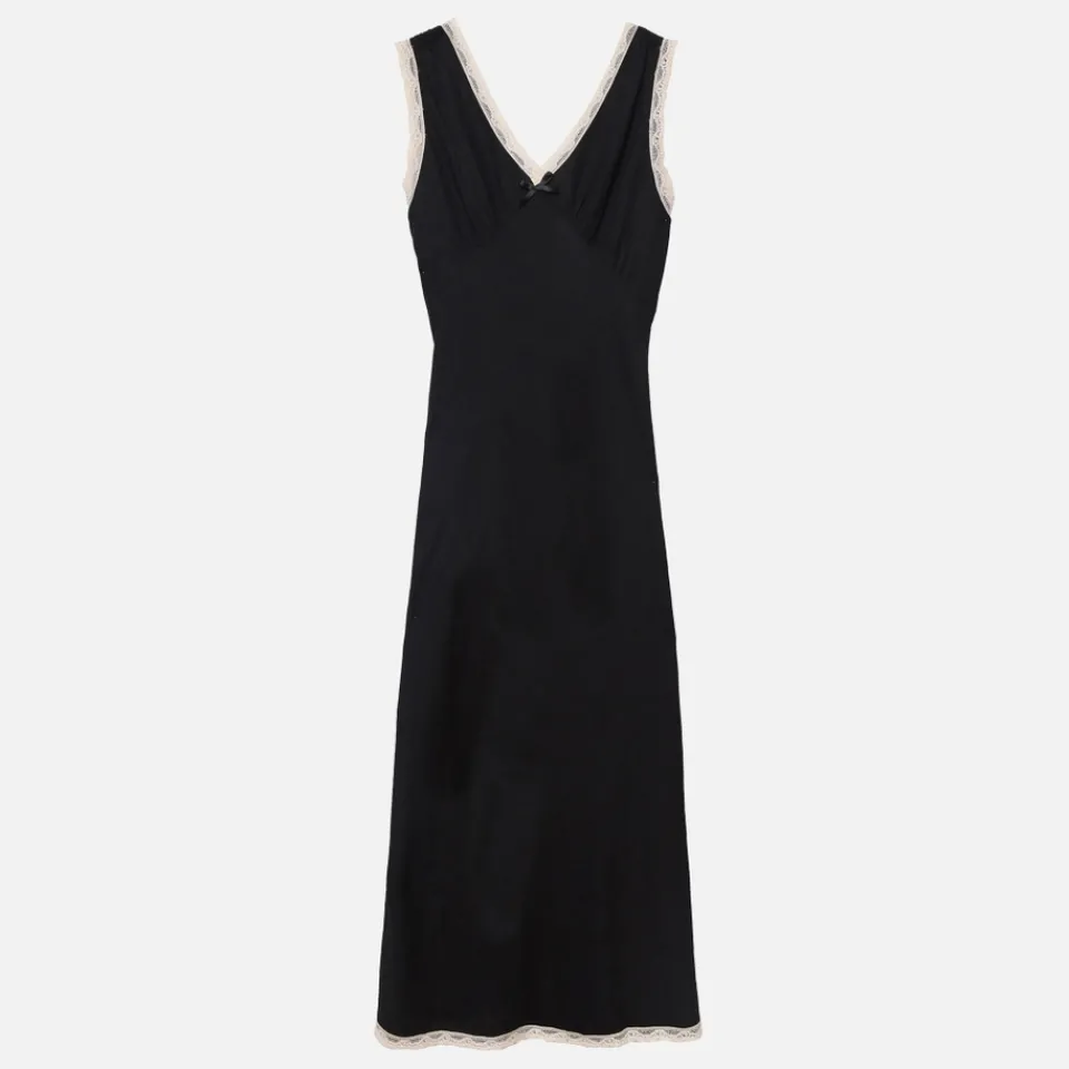 Dresses|Dresses|ROTATE Birger Christensen RIXO Sandrine Lace-Trimmed Crepe Dress - UK 6