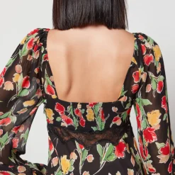 Dresses|Dresses|ROTATE Birger Christensen Rixo Thaleena Floral-Print Woven Midi Dress - UK 6
